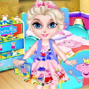 Online Games android free Baby Elsa's Peppa Pig Room