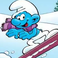 Online Games android free Smurfy Snowboard